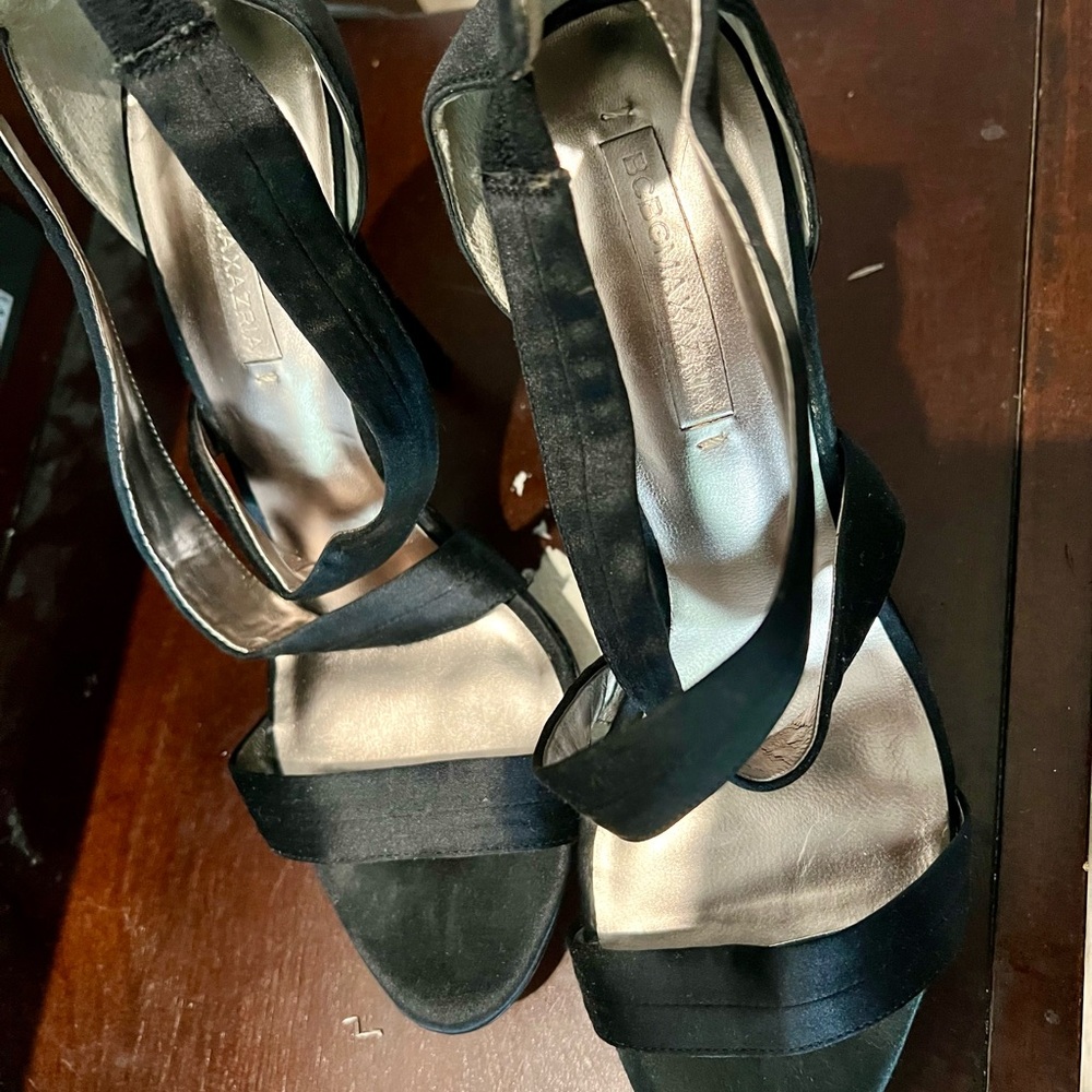 BCBGMAXAZRIA Black Strappy Women's Heels